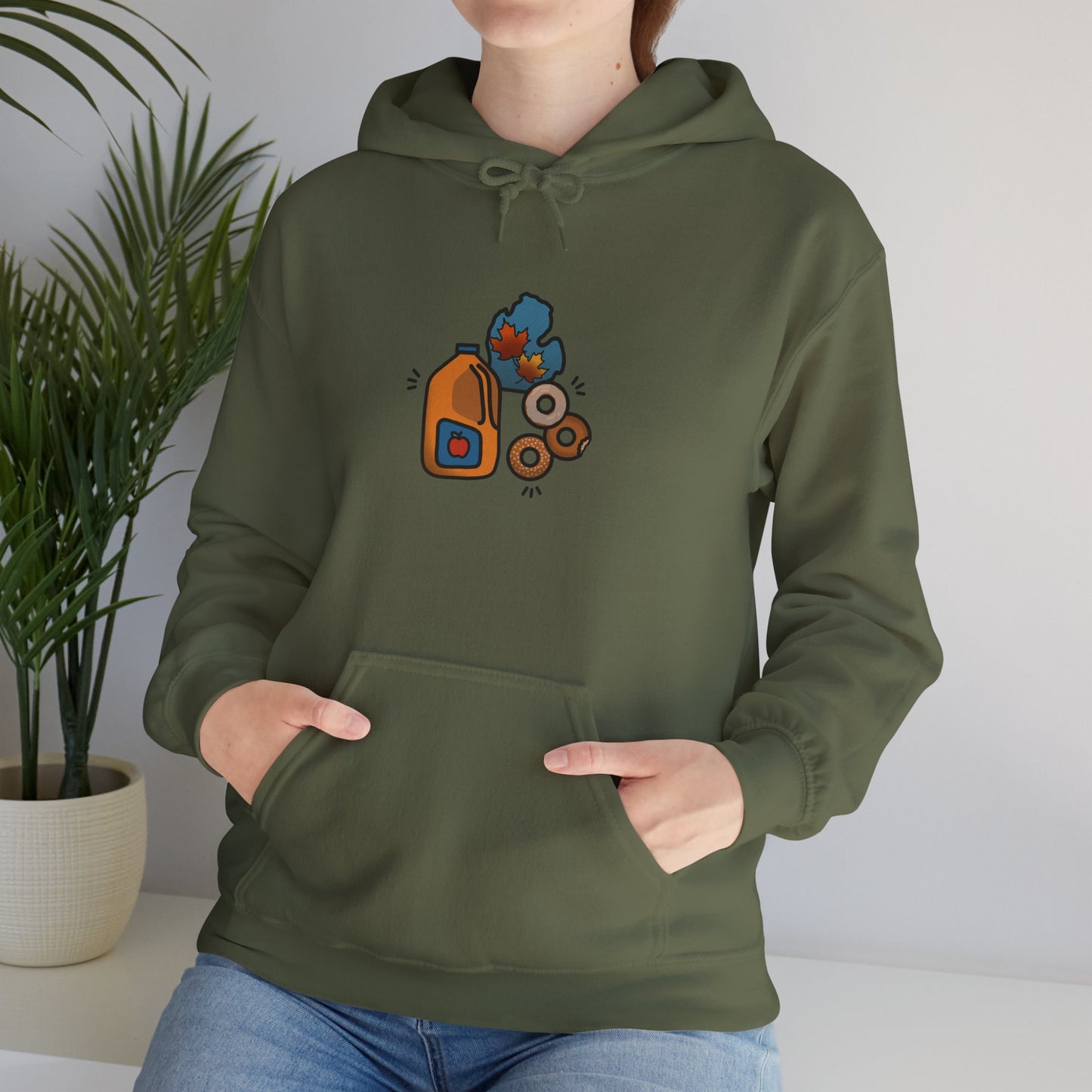 Michigan Cider & Donuts Fall Autumn Hoodie - Unisex Heavy Blend