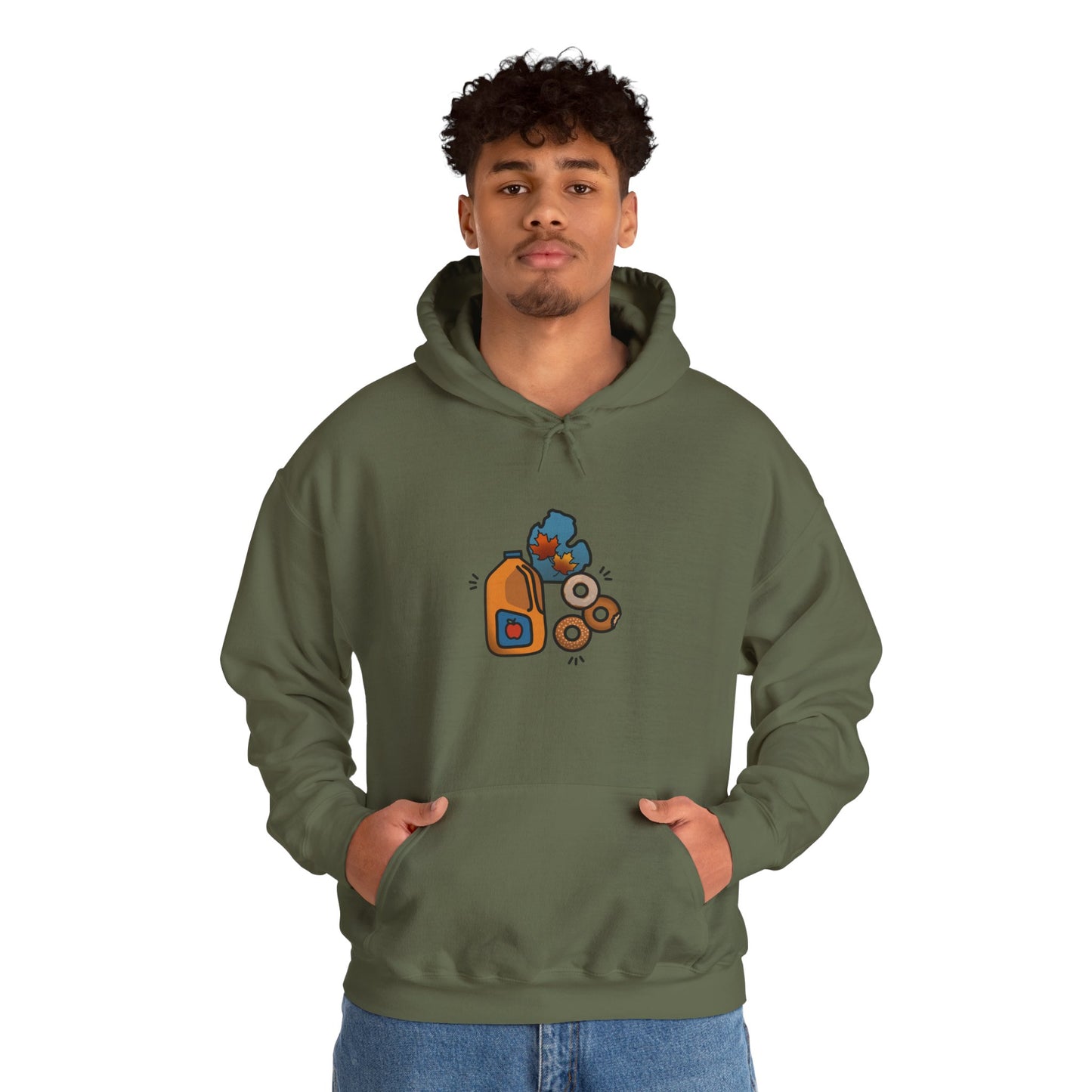 Michigan Cider & Donuts Fall Autumn Hoodie - Unisex Heavy Blend