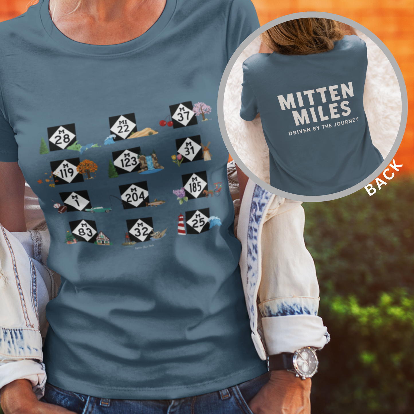 Front Print Option: Mitten Miles™ M-Roads T-Shirt