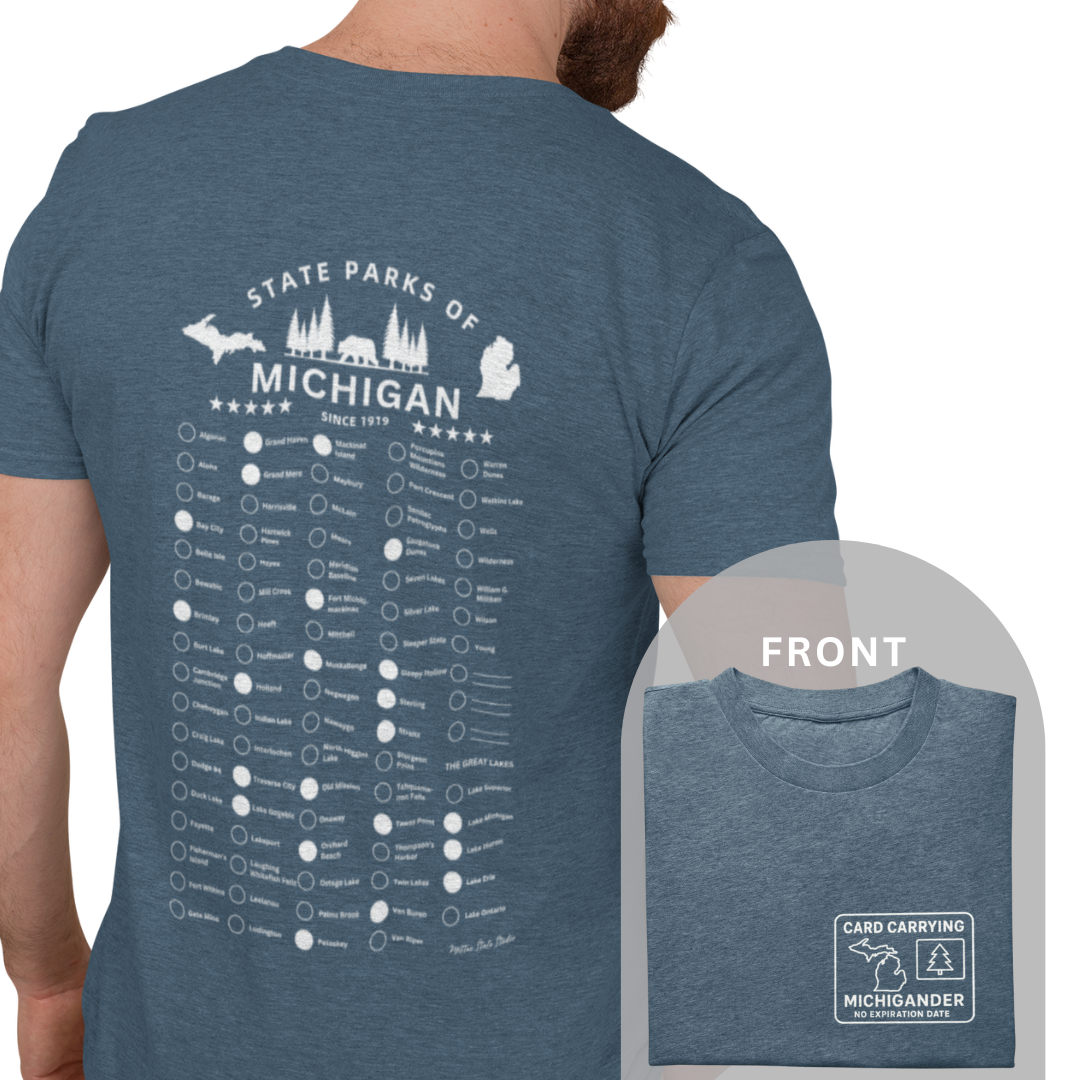 Michigan State Parks Check-Off Wearable Bucket List - Unisex T-Shirt