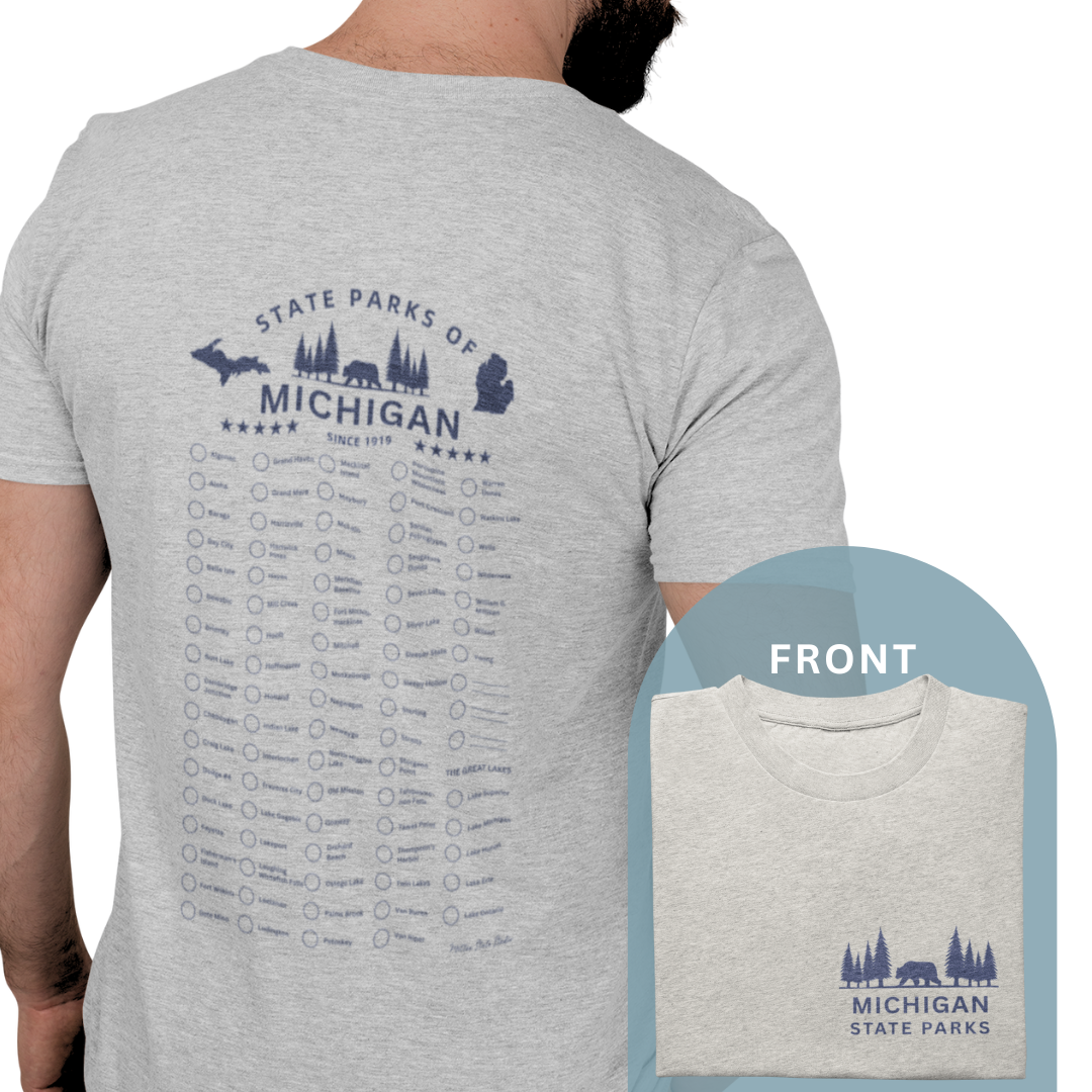 Michigan State Parks Check-Off Wearable Bucket List - Unisex T-Shirt