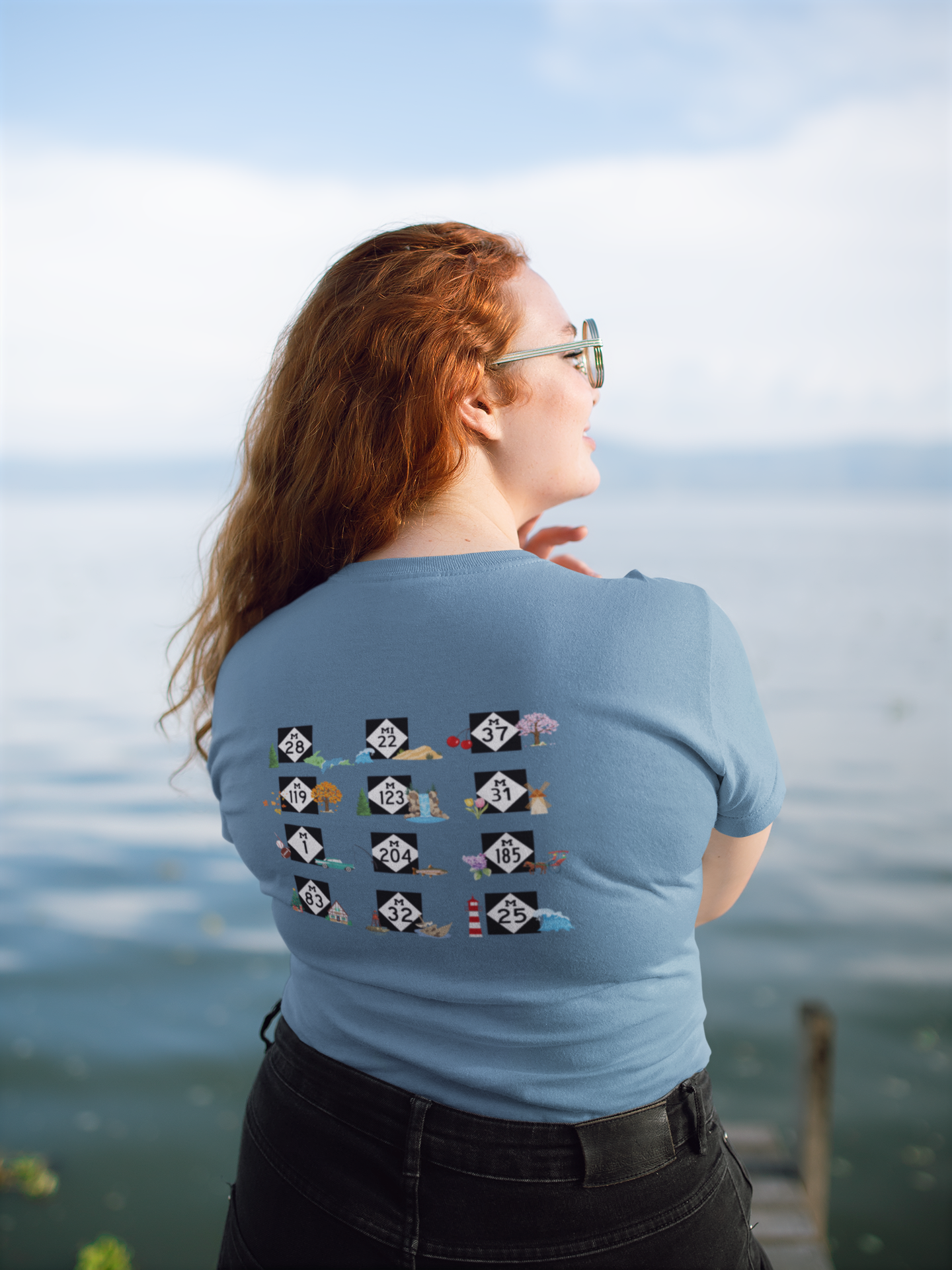 Mitten Miles™ 12 M-Roads Michigan Unisex Soft Style T-Shirt