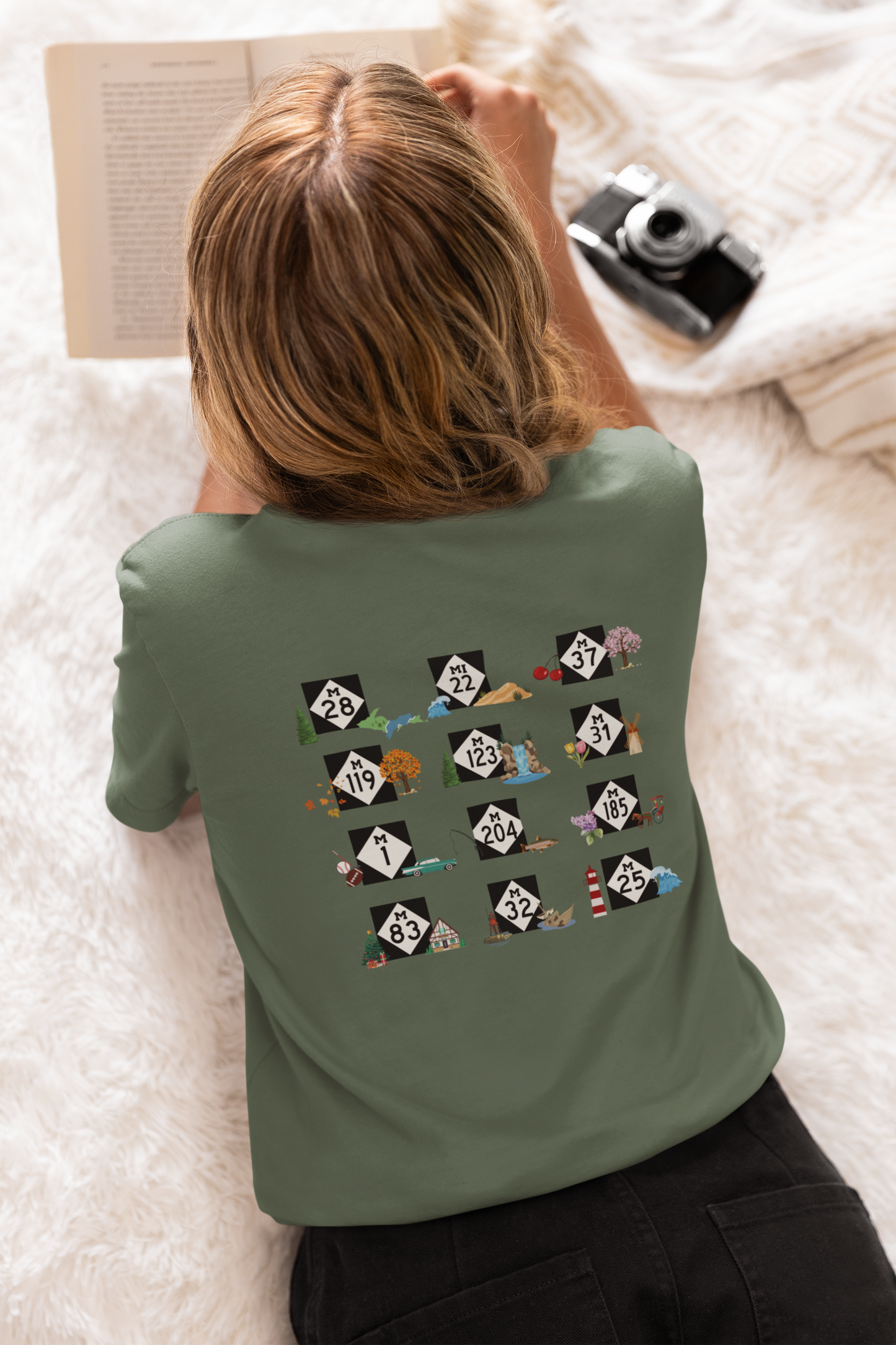 Mitten Miles™ 12 M-Roads Michigan Unisex Soft Style T-Shirt