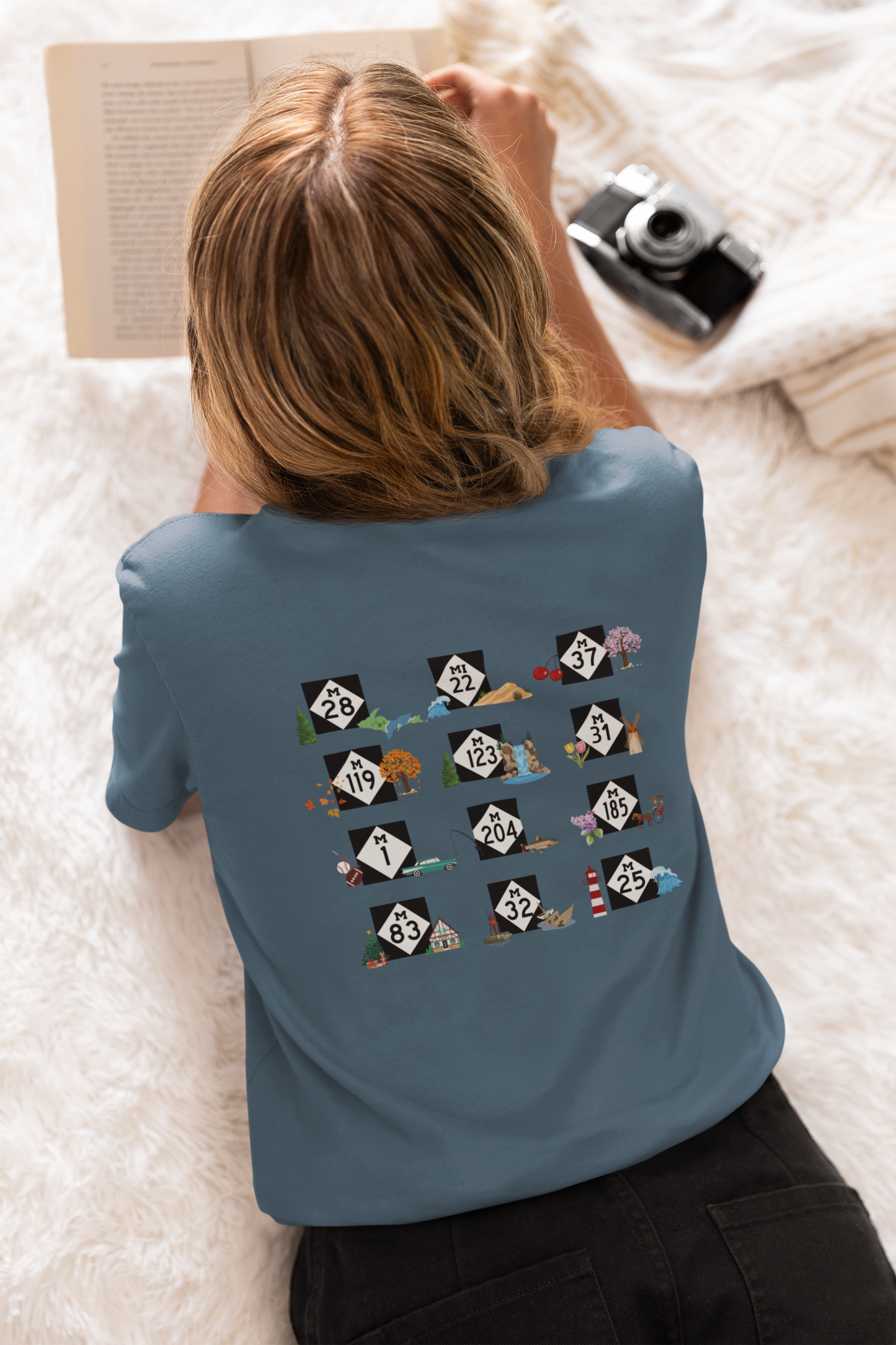 Mitten Miles™ 12 M-Roads Michigan Unisex Soft Style T-Shirt