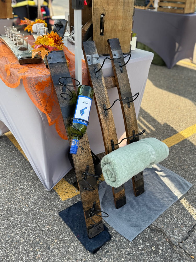 Mitten Vines Bourbon Barrel Wine or Towel Rack