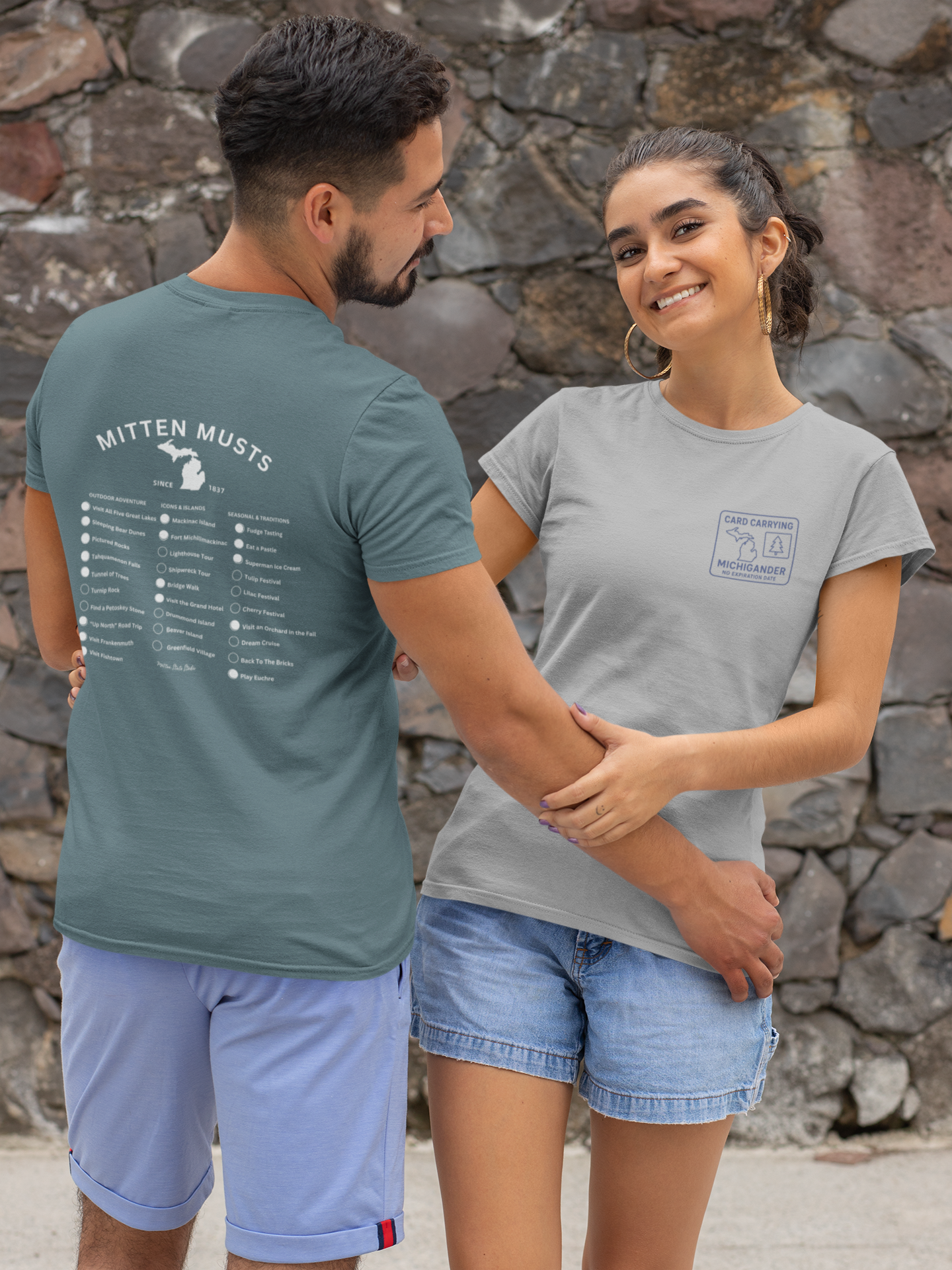 Mitten Musts Michigan Check-Off Wearable Bucket List - Unisex T-Shirt