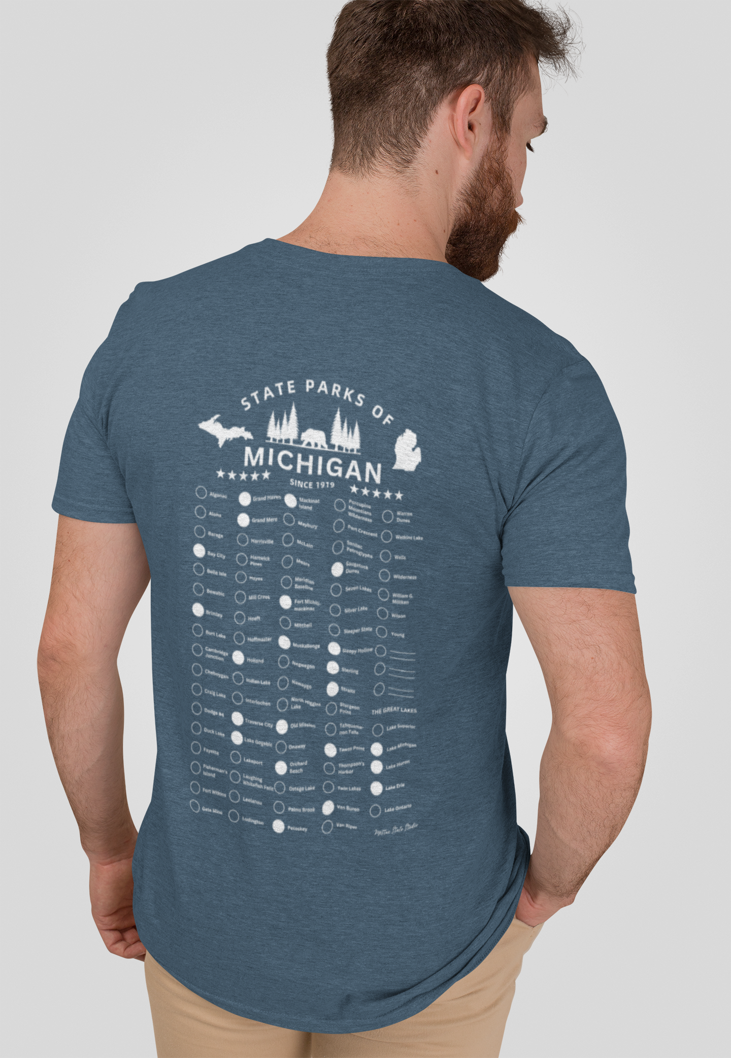 Michigan State Parks Check-Off Wearable Bucket List - Unisex T-Shirt