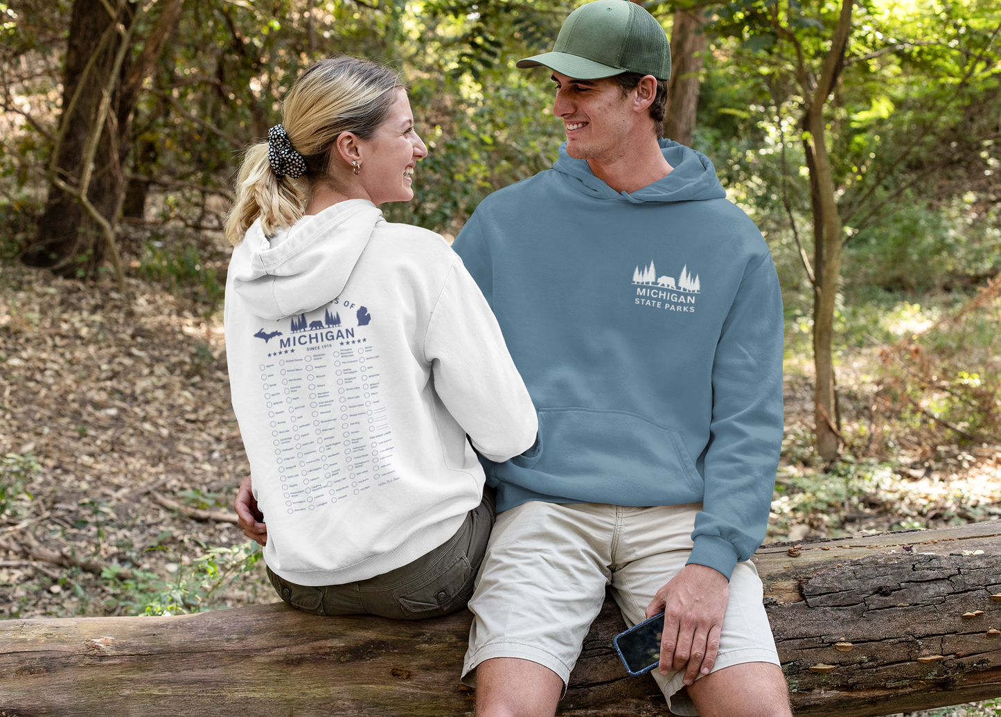 Michigan State Parks Check-Off Wearable Bucket List - Unisex Heavy Blend Hooded Sweatshirt