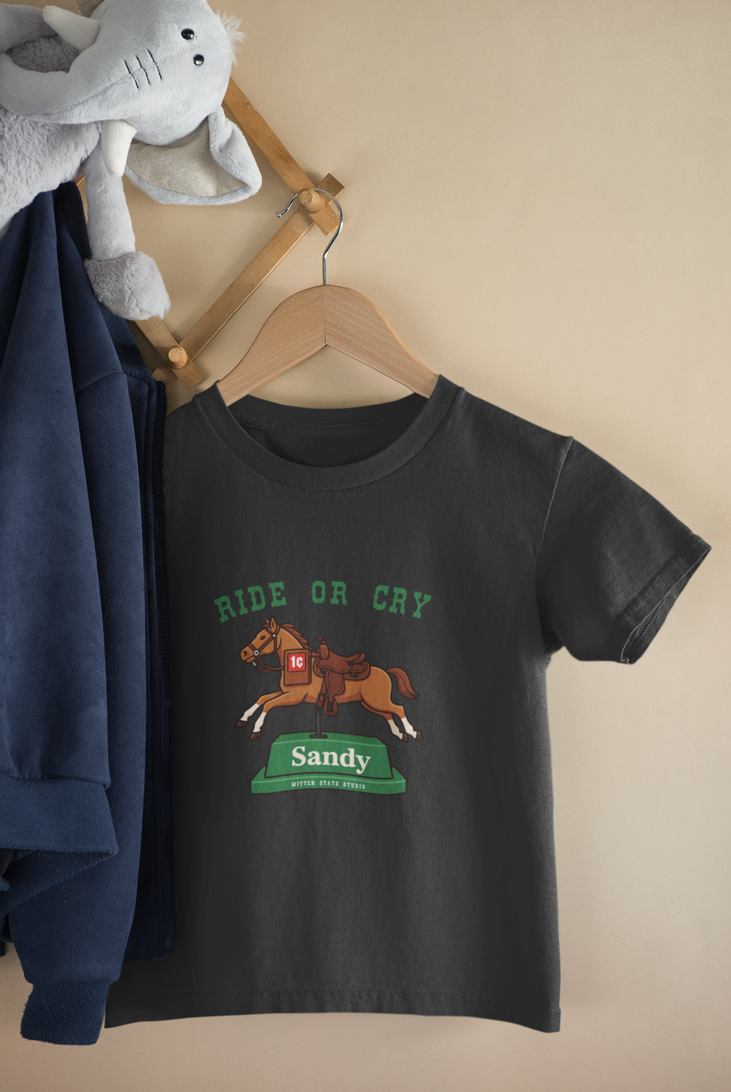 Youth Ride or Cry – Sandy the Meijer Penny Horse Novelty Children's Top