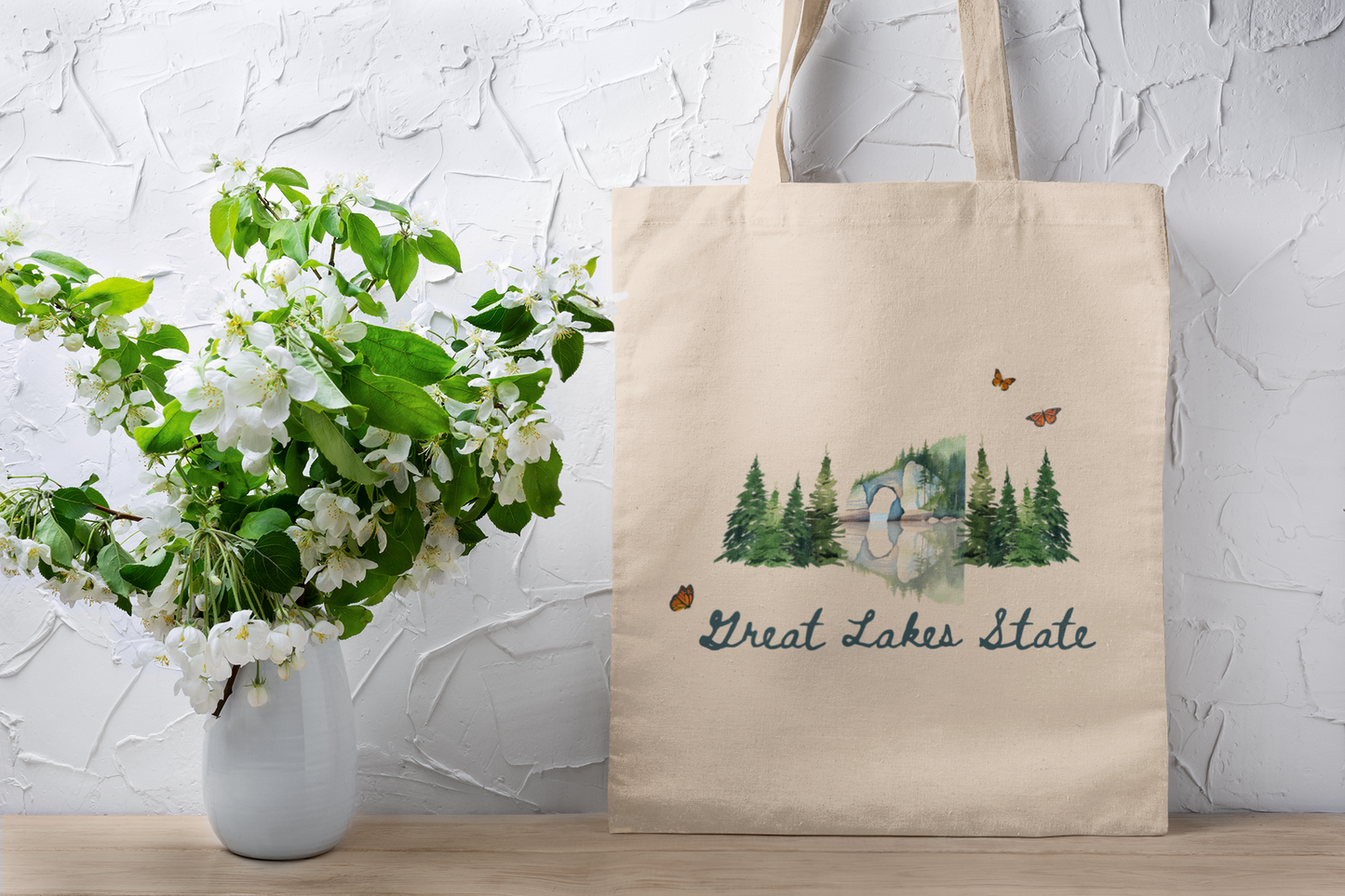 Great Lakes State Double-Sided Tote – 15x16 Polyester Bag