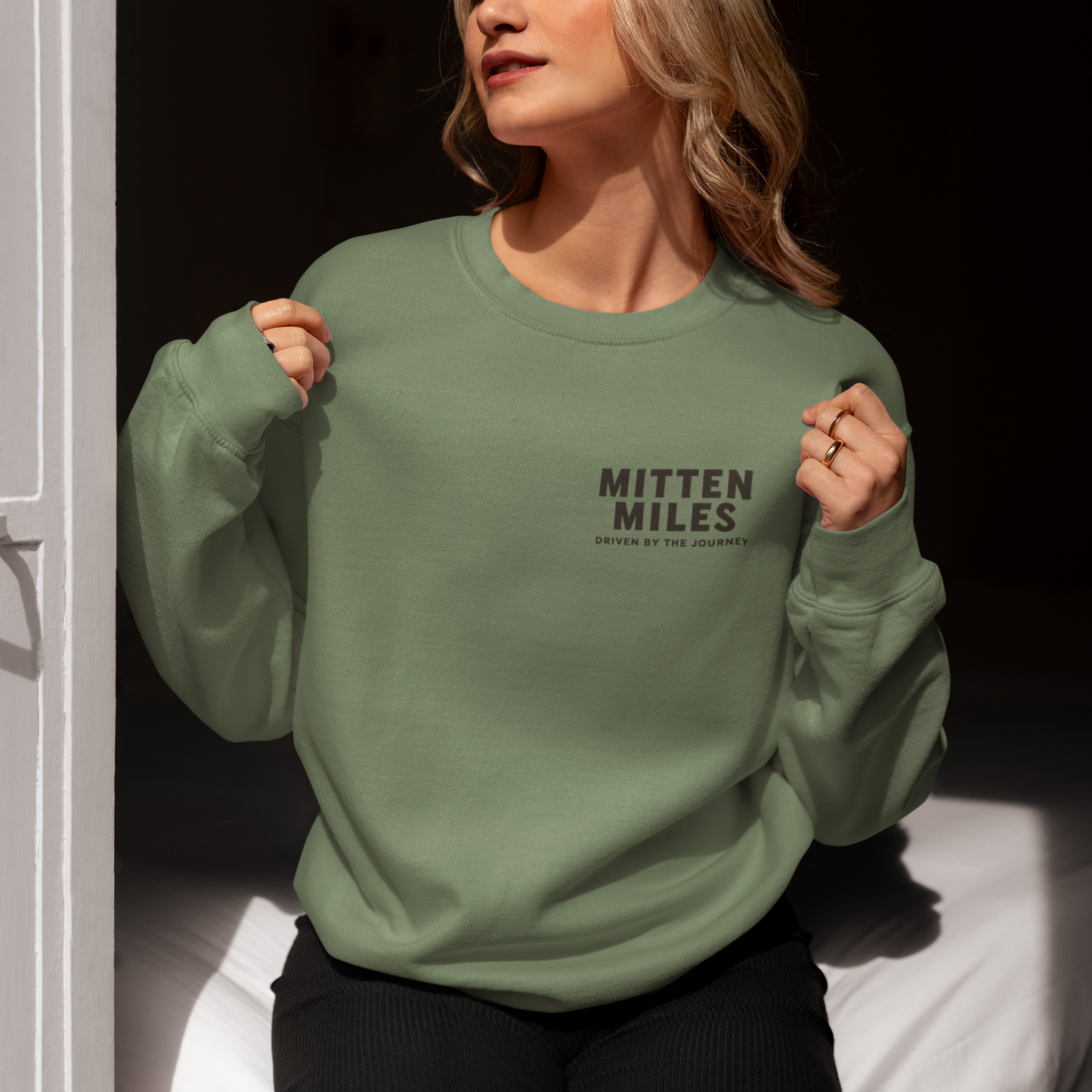 Mitten Miles™ 12 M-Roads Michigan Unisex Crewneck No Hood Sweatshirt