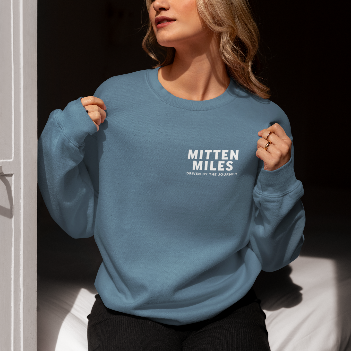 Mitten Miles™ 12 M-Roads Michigan Unisex Crewneck No Hood Sweatshirt