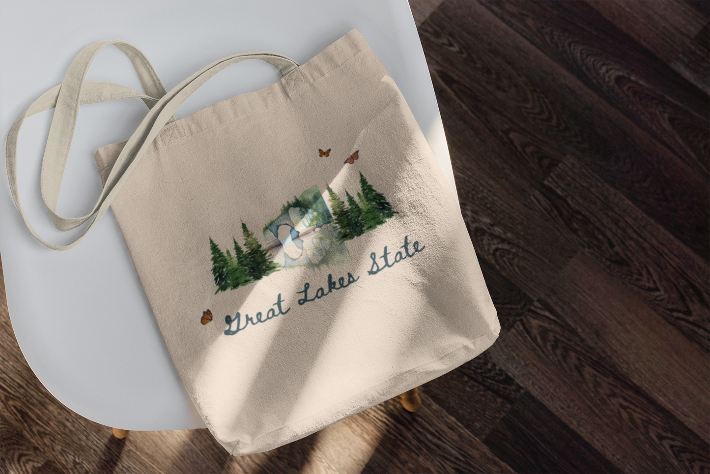 Great Lakes State Double-Sided Tote – 15x16 Polyester Bag