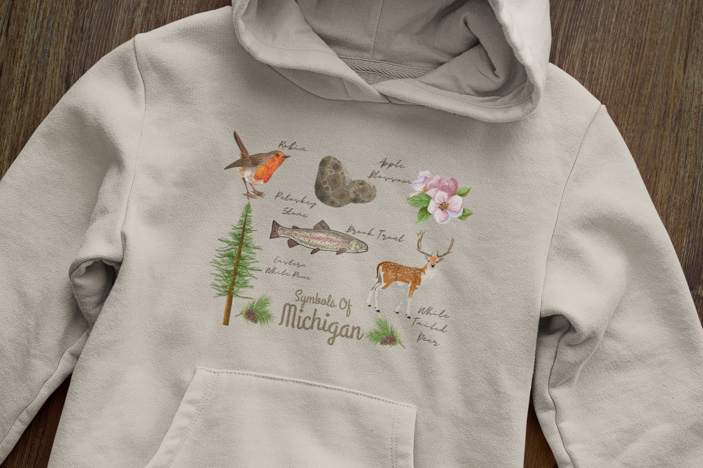 Symbols of Michigan Unisex Heavy Blend Hoodie