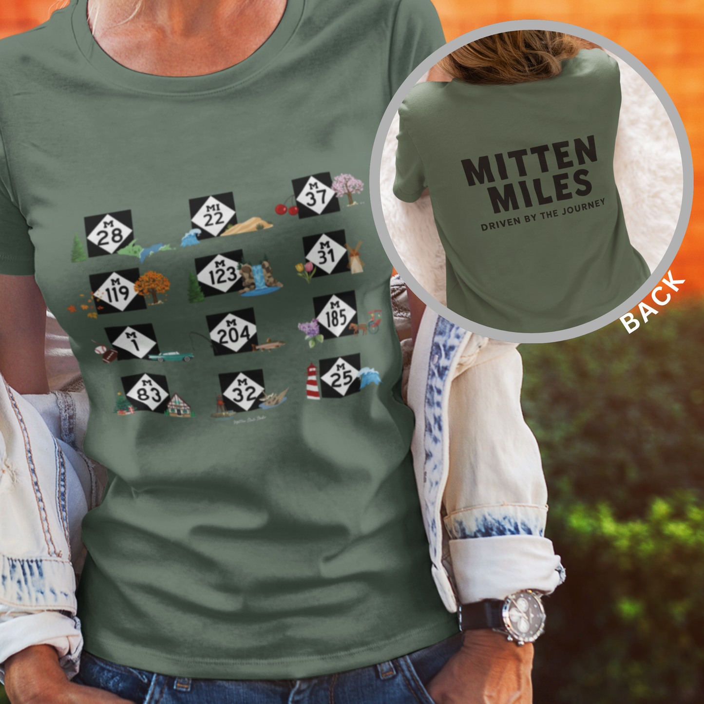 Front Print Option: Mitten Miles™ M-Roads T-Shirt