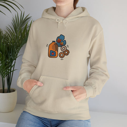 Michigan Cider & Donuts Fall Autumn Hoodie - Unisex Heavy Blend
