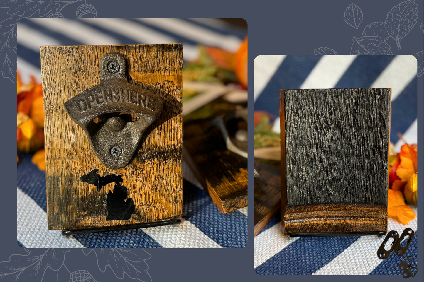 Bourbon Barrel Stave Hanging Bottle Opener