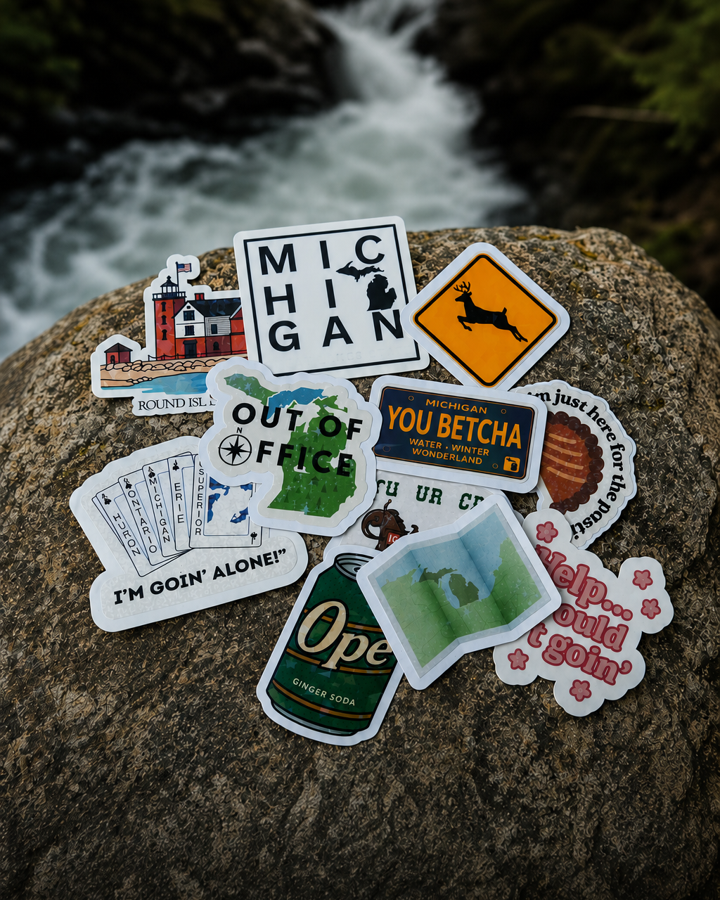 Michigan Midwest Sayings Sticker