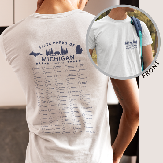 Michigan State Parks Check-Off Wearable Bucket List - Unisex T-Shirt