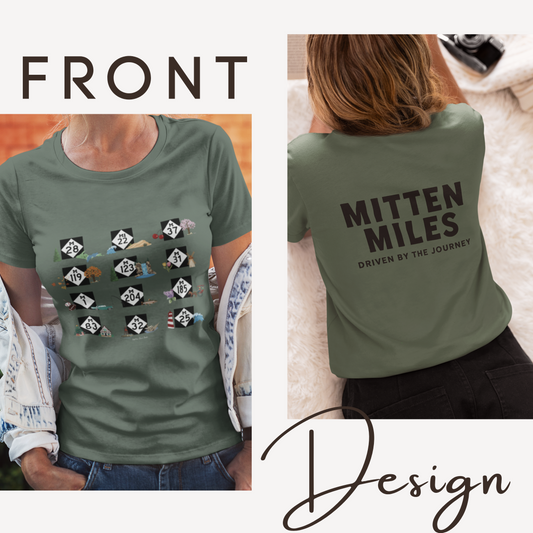 Front Print Option: Mitten Miles™ M-Roads T-Shirt