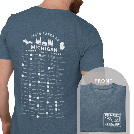 Michigan State Parks Check-Off Wearable Bucket List - Unisex T-Shirt