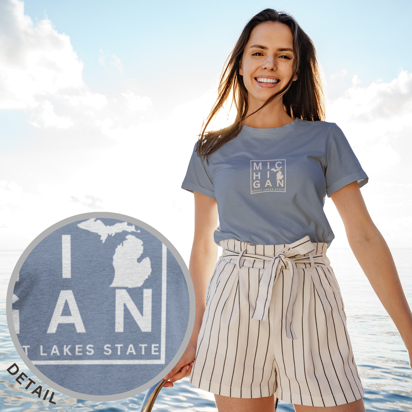 Michigan Block Design Tee Great Lakes State Unisex T-Shirt