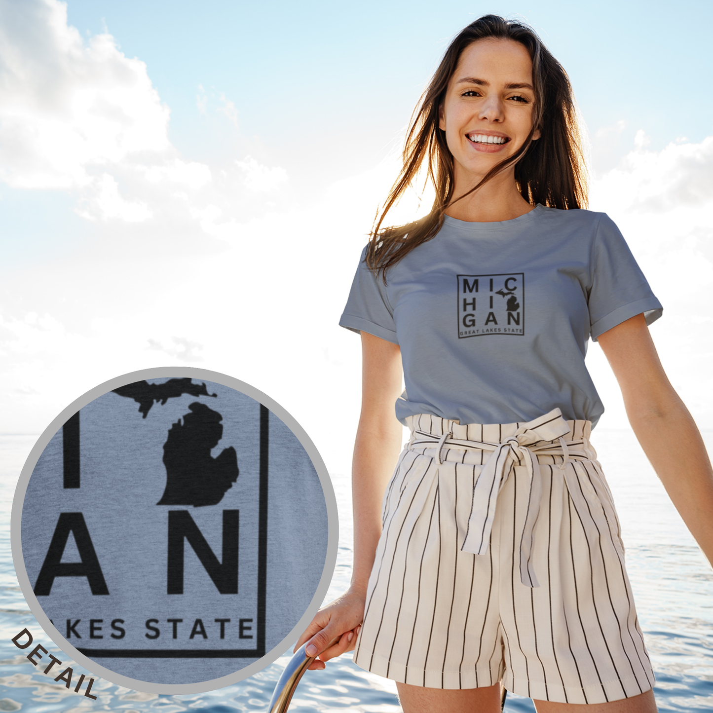 Michigan Block Design Tee Great Lakes State Unisex T-Shirt