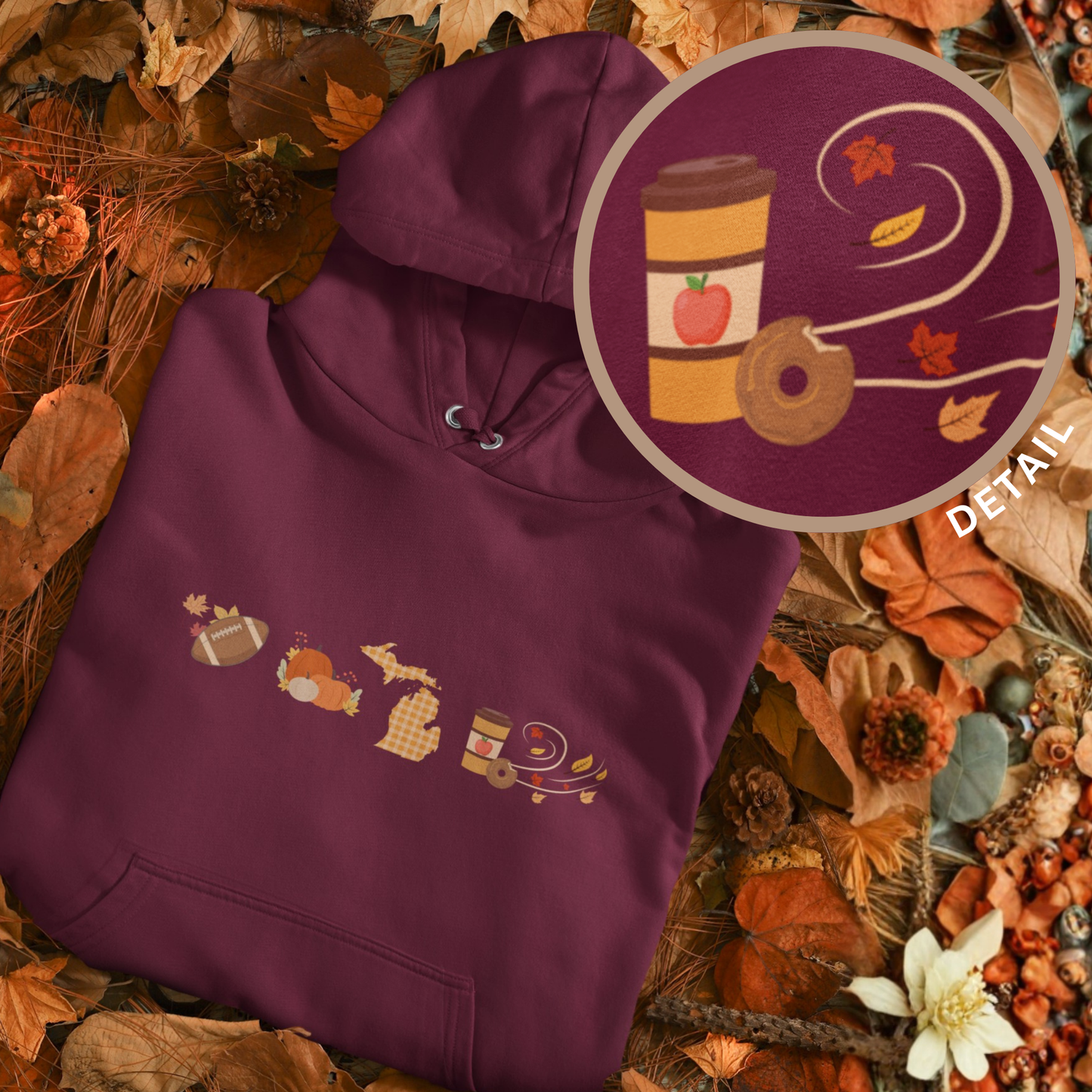 Cozy Michigan Autumn Unisex Fall Crewneck or Hoodie