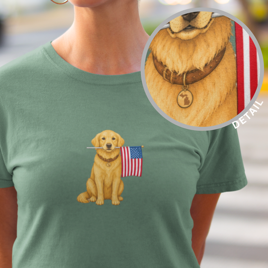 Patriotic Dog Tee Unisex Soft Style T-Shirt