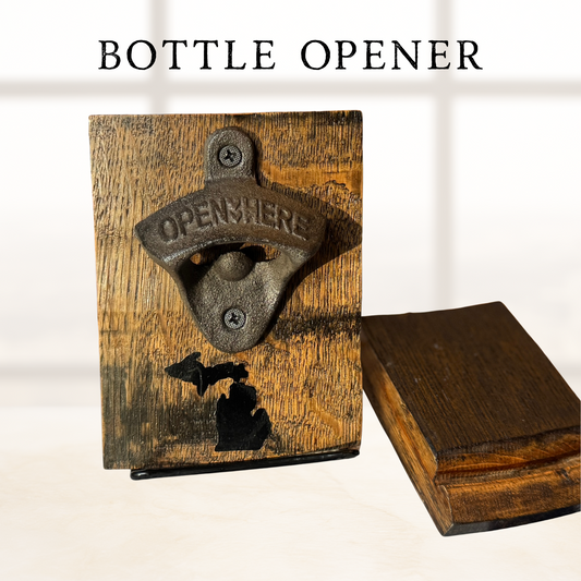 Bourbon Barrel Stave Hanging Bottle Opener