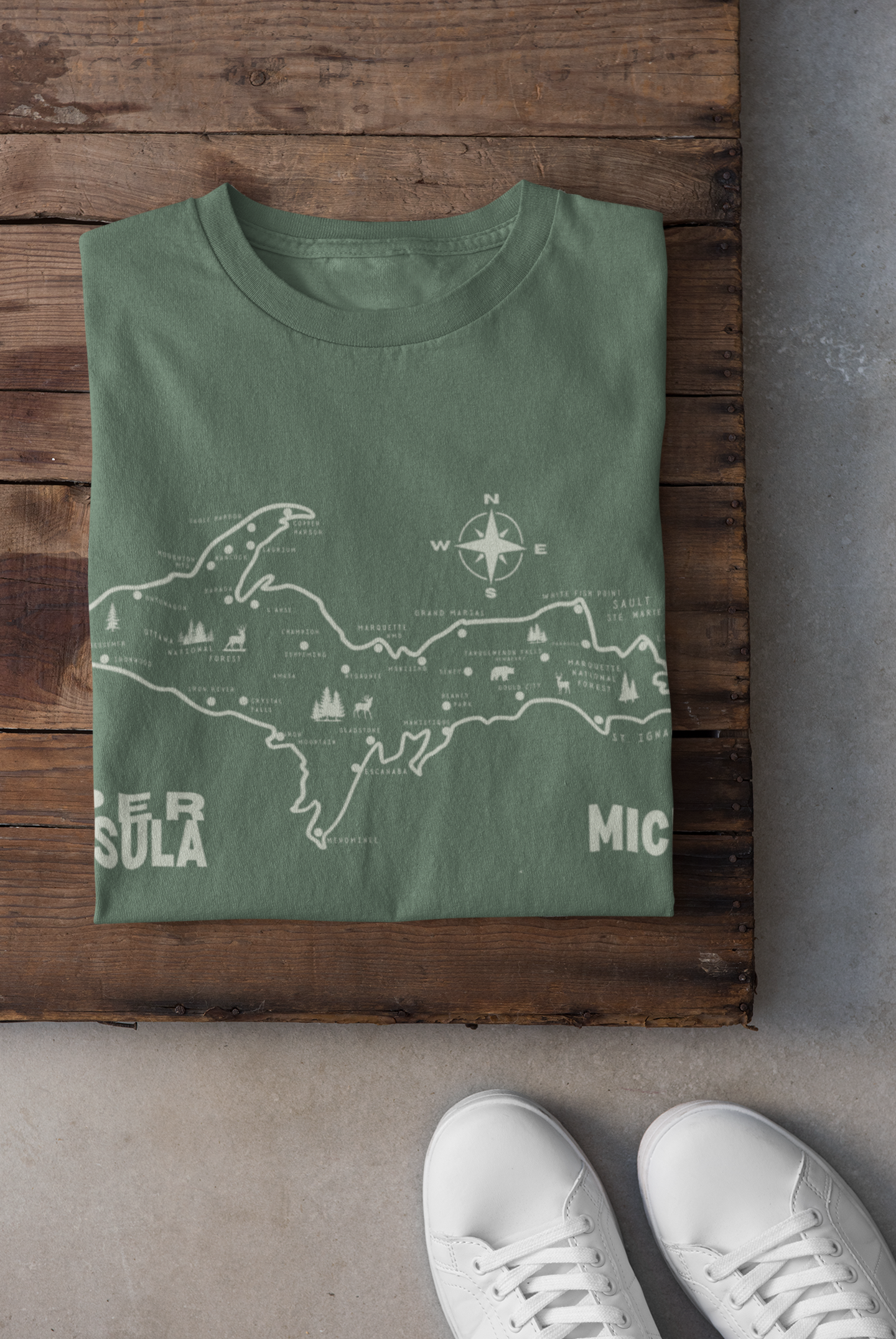 Michigan Upper Peninsula UP Landmarks Tee Unisex Soft Style T-Shirt