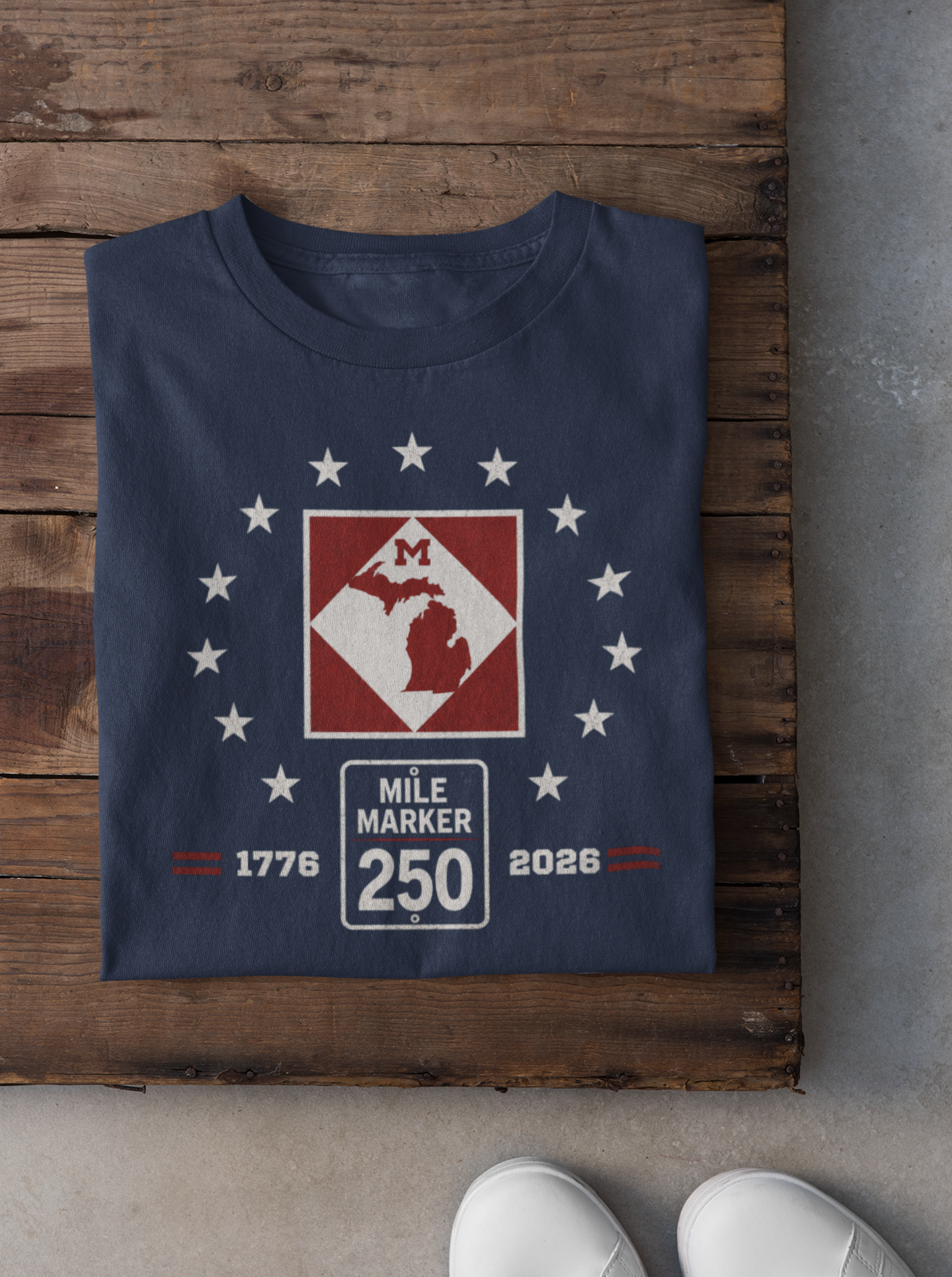 Michigan Mile Marker 250 Independence Day Tee Unisex Softstyle T-Shirt