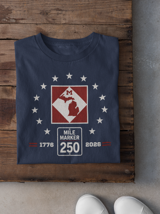 Michigan Mile Marker 250 Independence Day Tee Unisex Softstyle T-Shirt