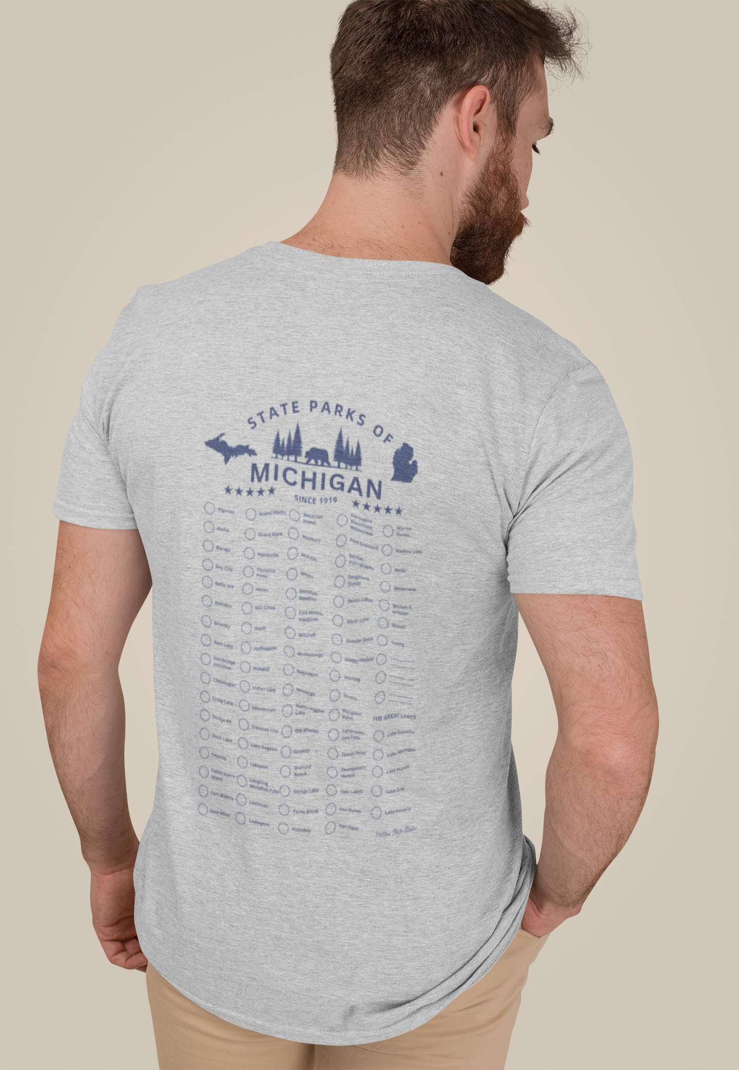 Michigan State Parks Check-Off Wearable Bucket List - Unisex T-Shirt