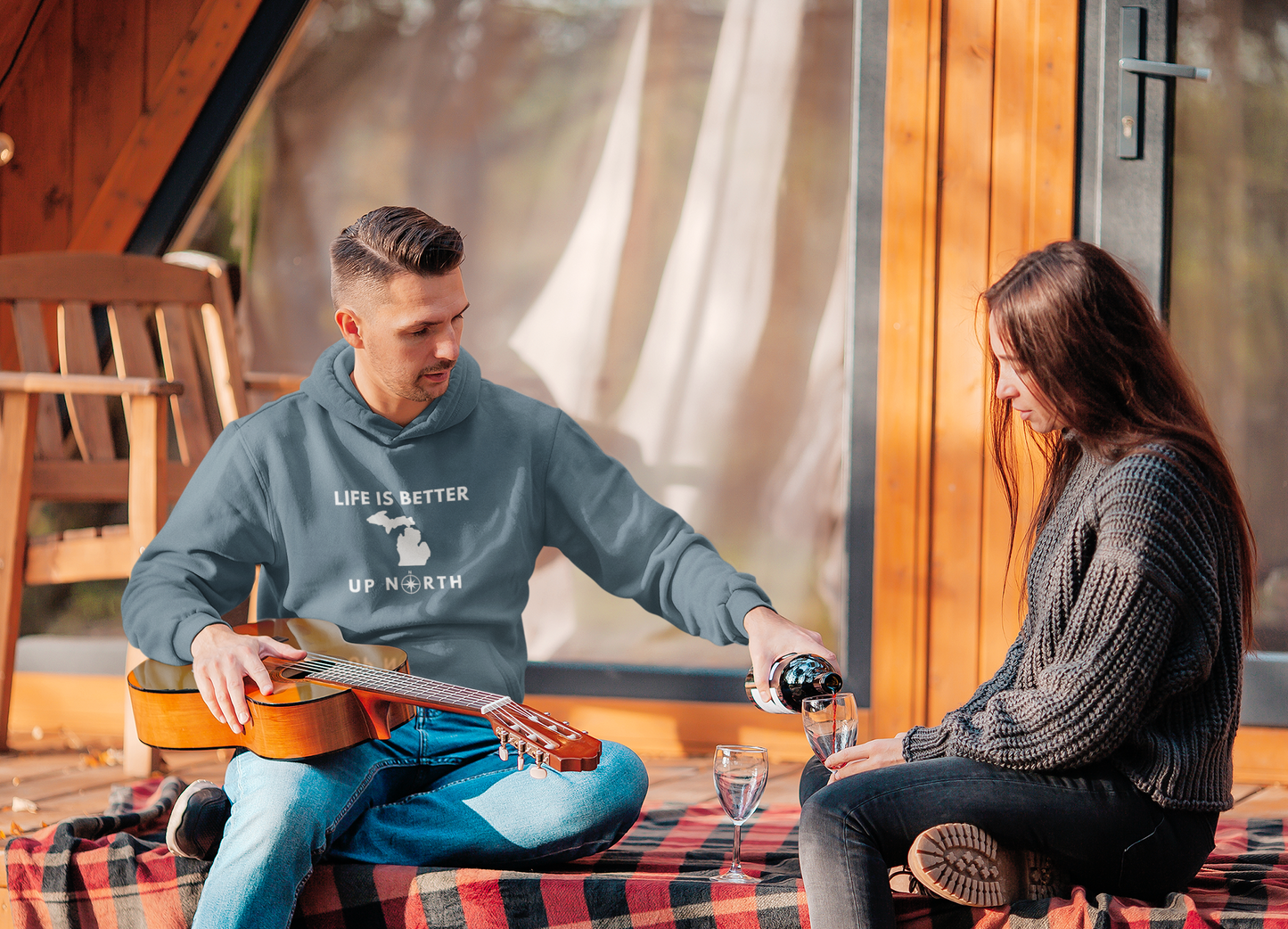 Life is Better Up North - Michigan Unisex Heavy Blend Hooded Sweatshirt