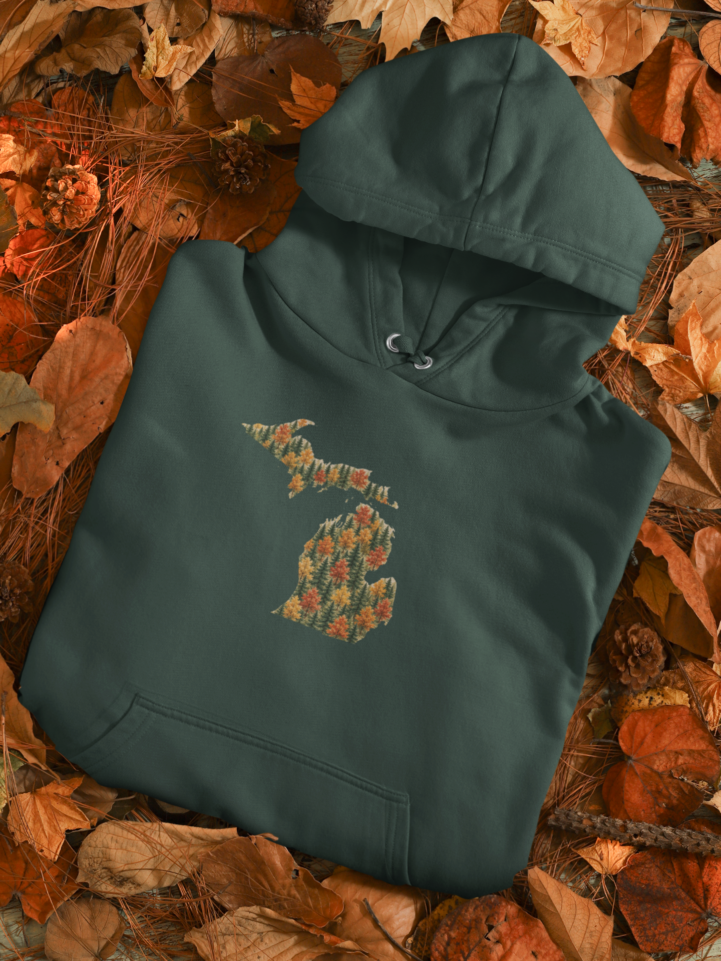 Evergreens & Changing Leaves Michigan Autumn Unisex Fall Crewneck or Hoodie