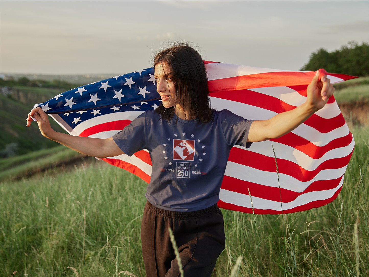 Michigan Mile Marker 250 Independence Day Tee Unisex Softstyle T-Shirt
